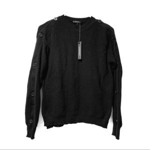 NWT Acrobat Cotton Cashmere Button Sleeve Sweater